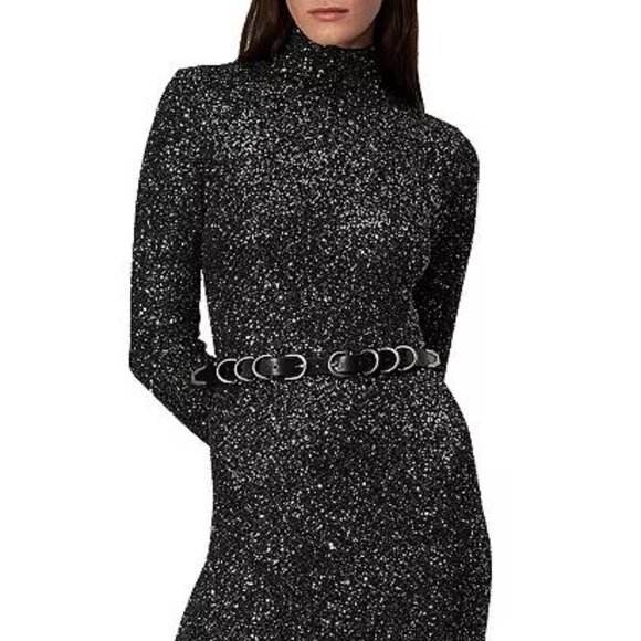 rag & bone Danni Sequined Open Back Maxi Dress Black Sparkle  NWT Size Small - Picture 3 of 7